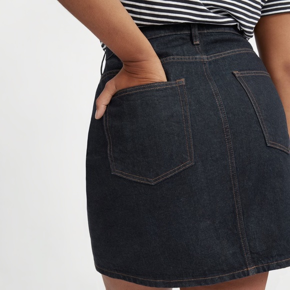 Everlane The Denim Skirt, Dark Indigo Rinse - Picture 7 of 8